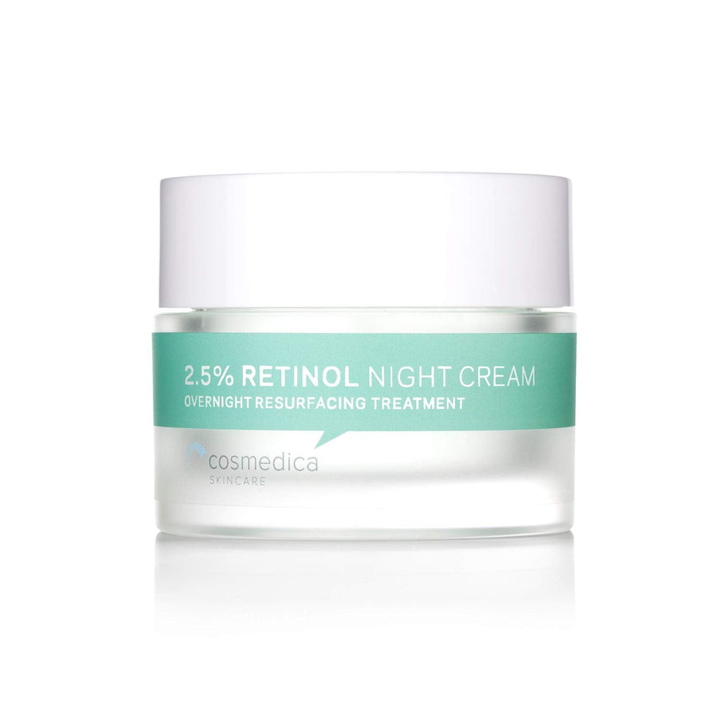 Cosmedica Skincare Retinol Night Cream – Vitamin A & Hyaluronic Acid, Daily Moisturizer (1.7oz)