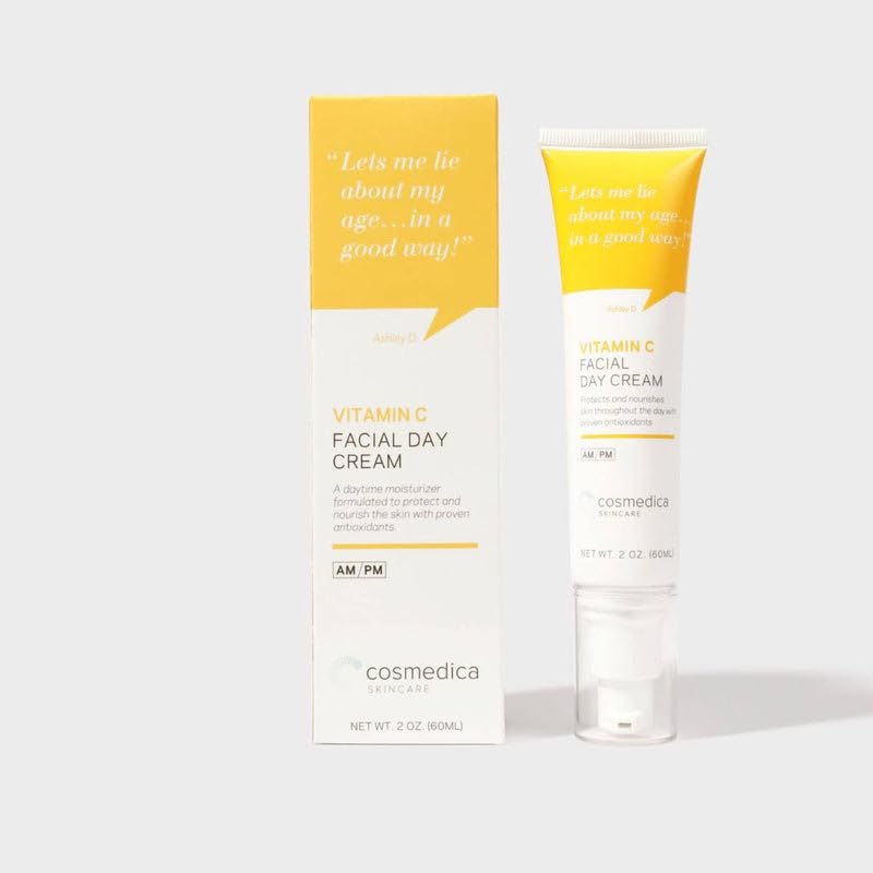 Cosmedica Skincare Vitamin C Facial Moisturizer – 15% Vitamin C Day Cream (2 oz) – Vegan & Cruelty-Free