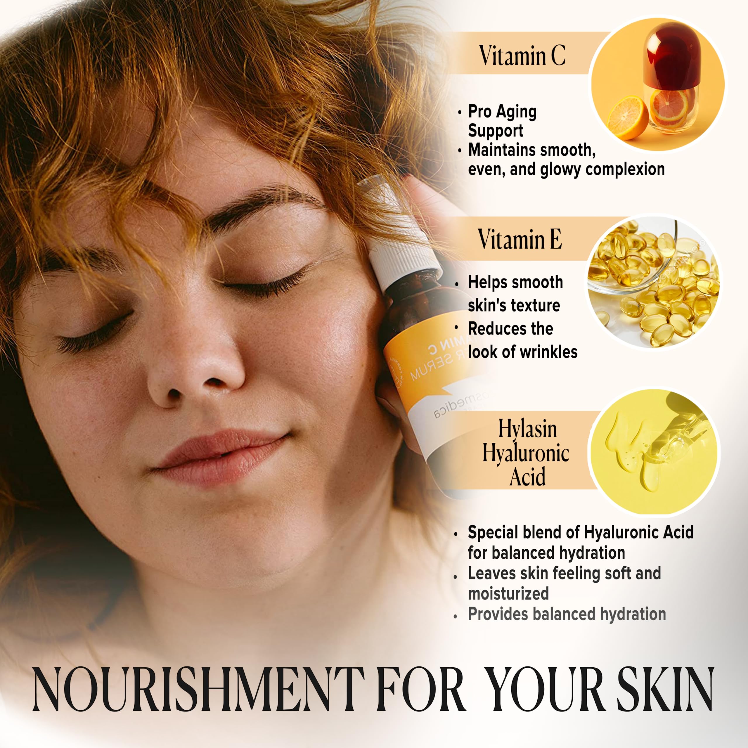 Cosmedica Skincare Vitamin C Super Serum – Vegan, Paraben-Free, Hyaluronic Acid