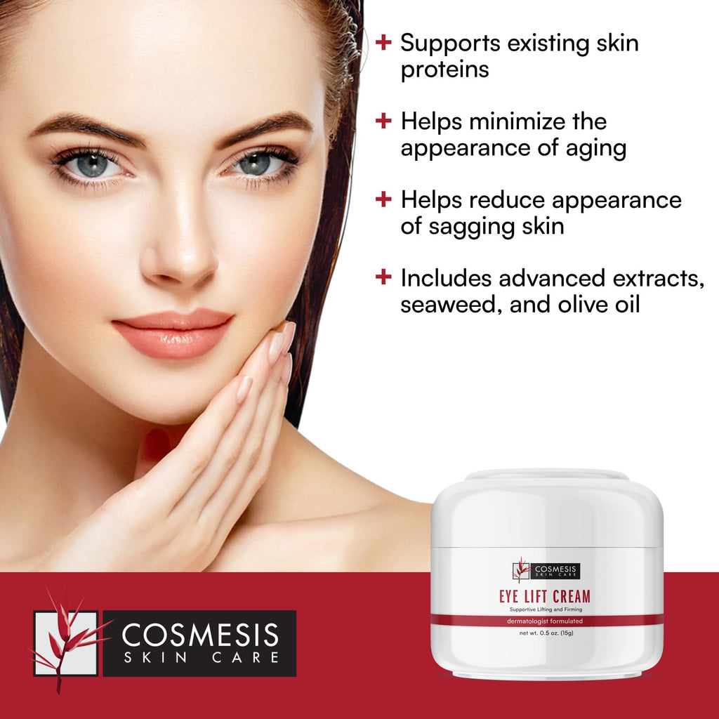 Cosmesis Eye Lift Cream – Lifts & Firms, Supports Collagen & Elastin, 0.5 fl oz