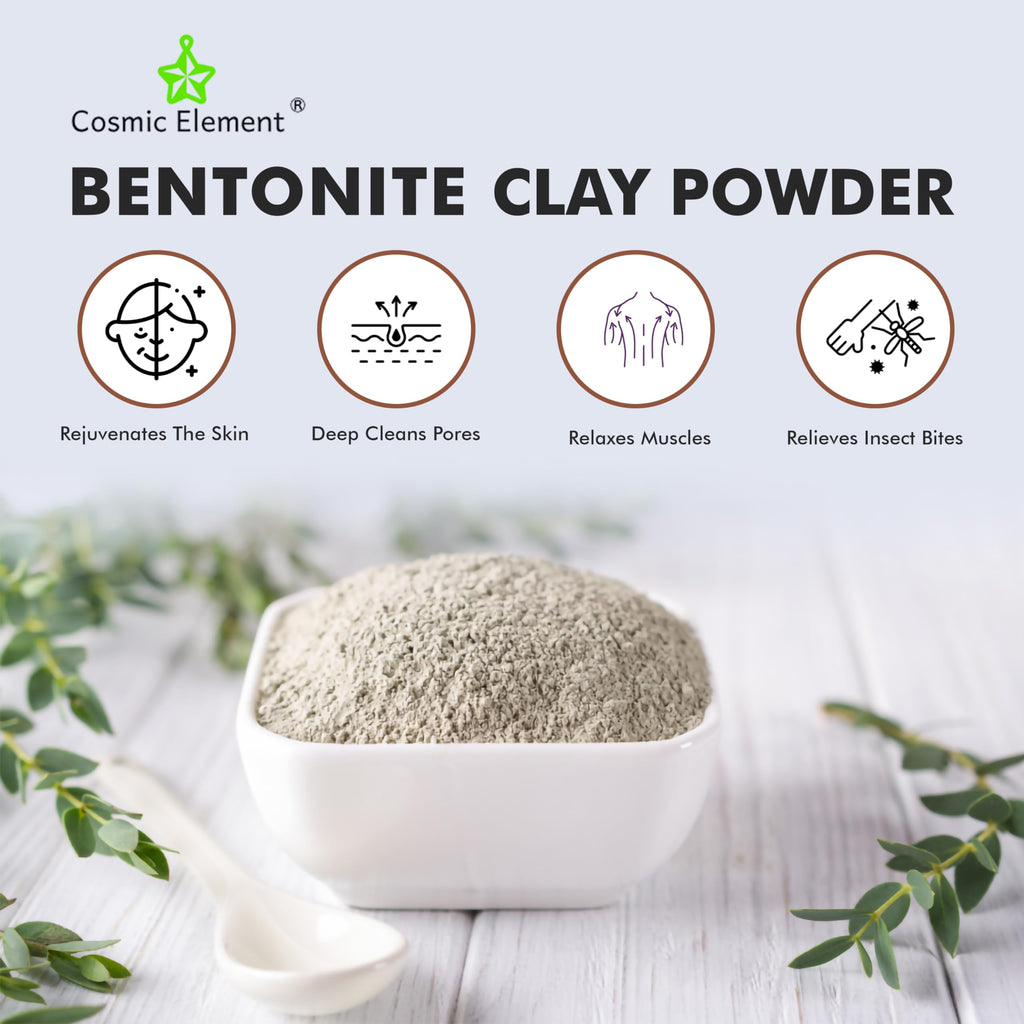 Cosmic Element Calcium Bentonite Clay Powder – Food Grade, Vegan, 8 oz