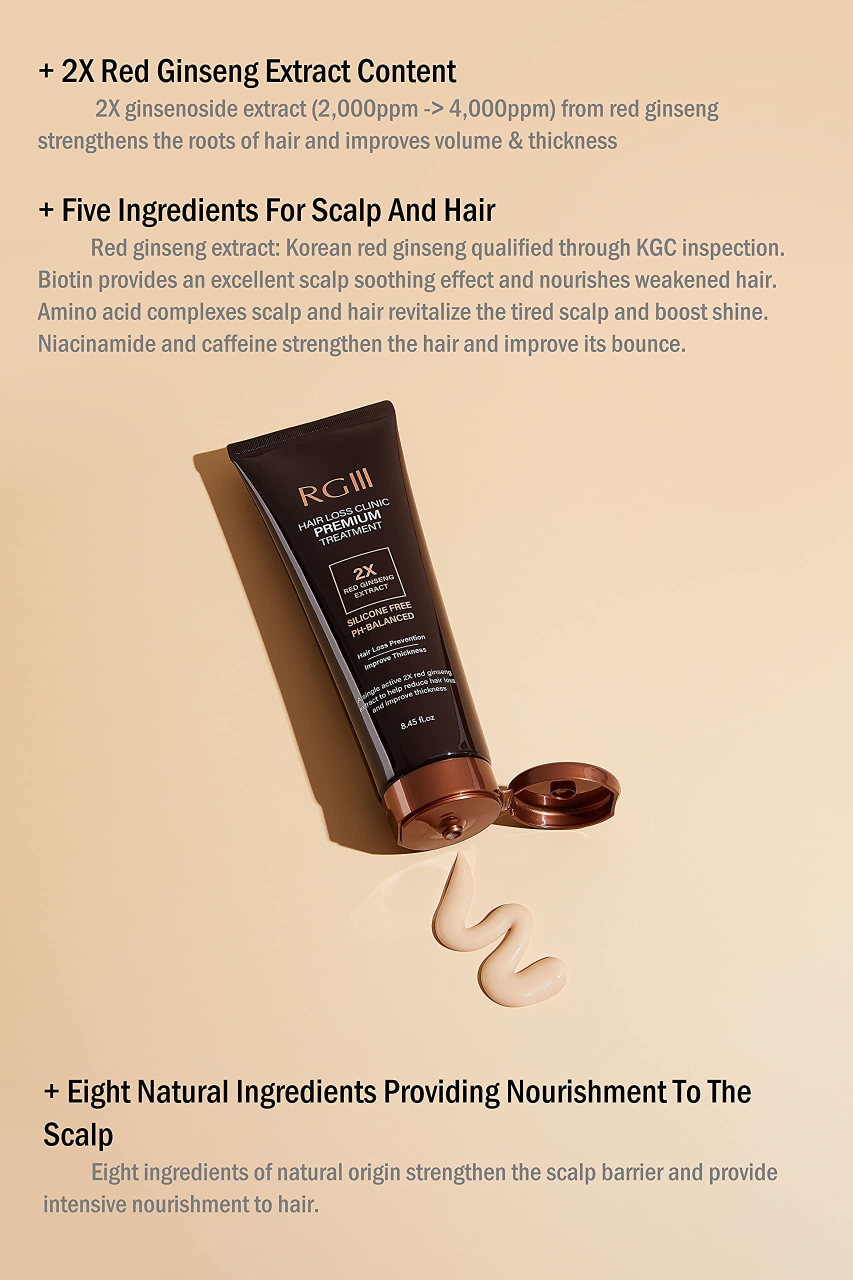 COSMOCOS RG3 Premium Shampoo & Treatment Set — 2x Red Ginseng Hair Loss Prevention