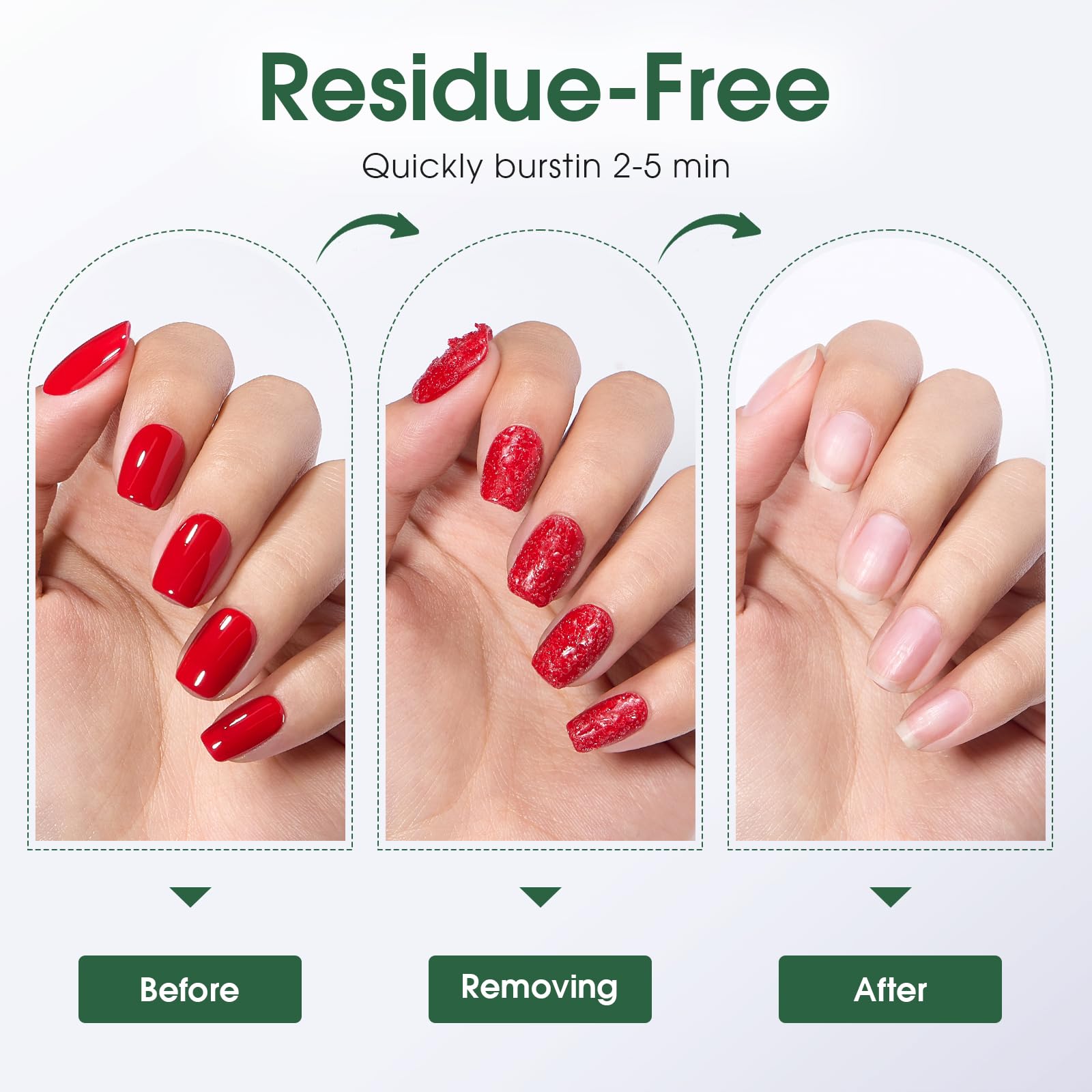 COSMOO Gel Nail Polish Remover 2 PCS – Fast Gel Removal at Home