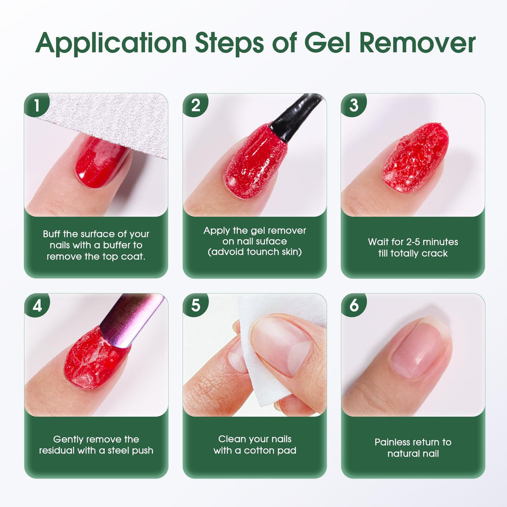 COSMOO Gel Nail Polish Remover 2 PCS – Fast Gel Removal at Home