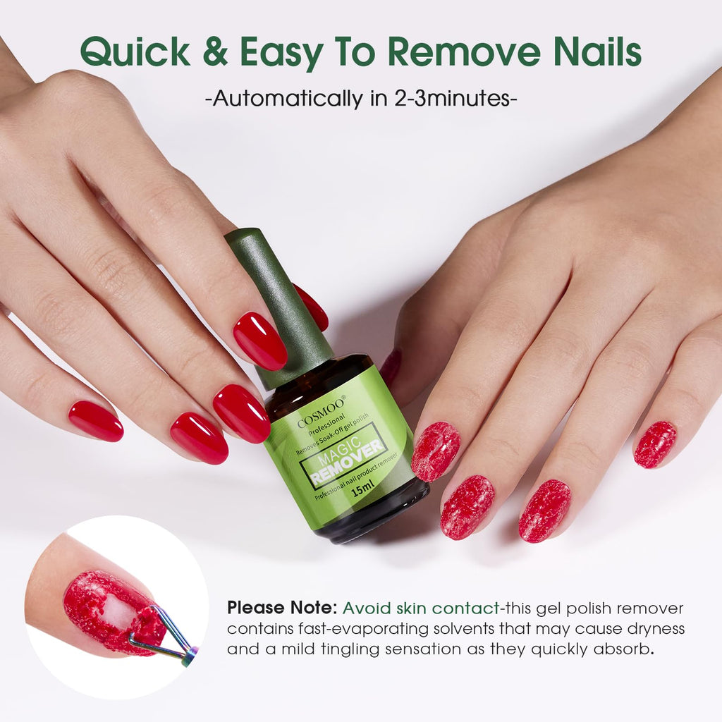 COSMOO Gel Nail Polish Remover 2 PCS – Fast Gel Removal at Home