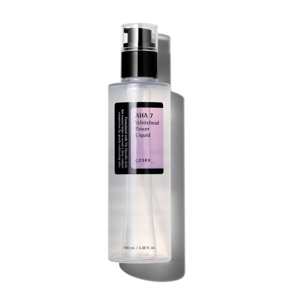 COSRX 7% Glycolic Acid Whitehead Removing Power Liquid – AHA Exfoliant & Pore Minimizer, 3.38 fl oz