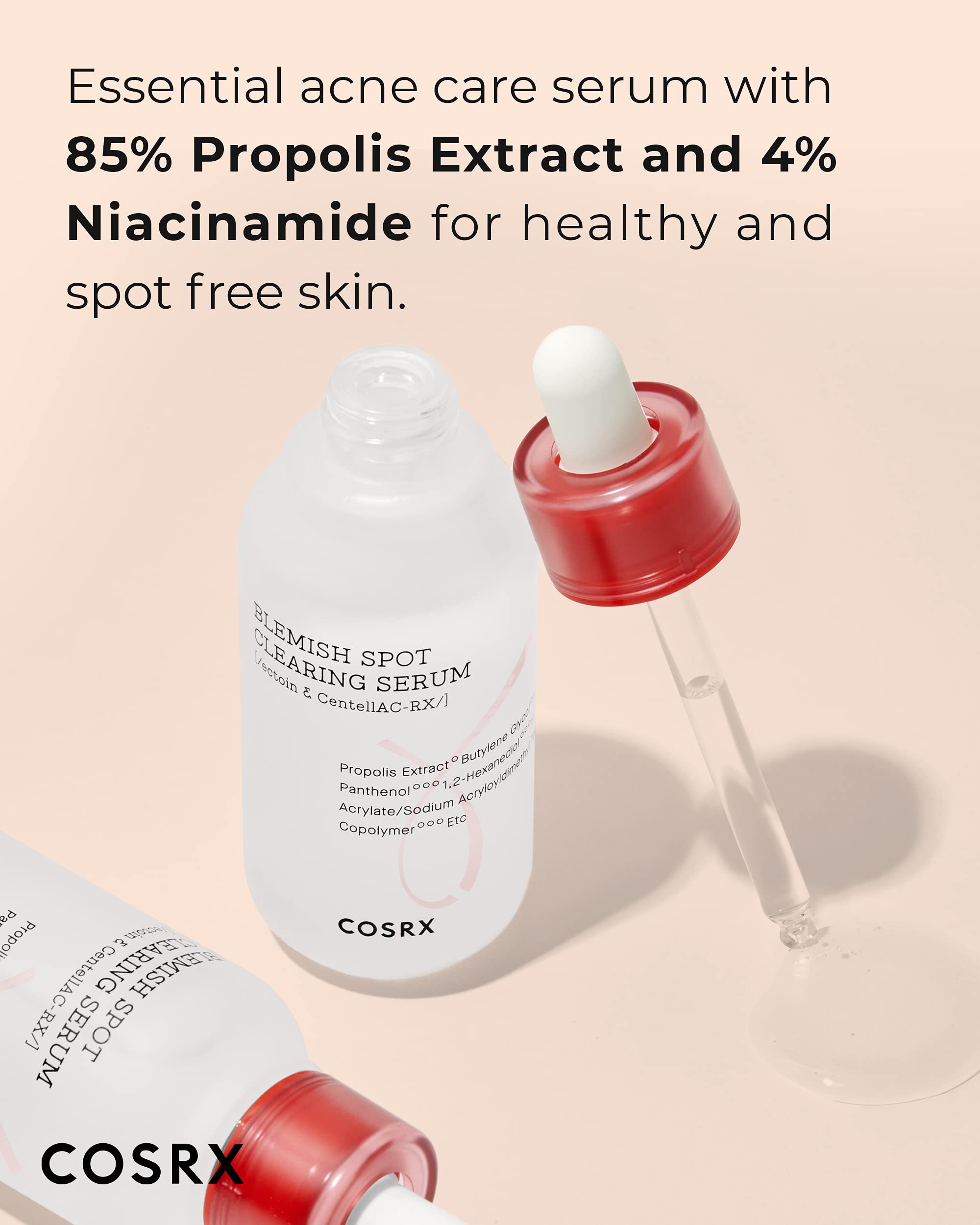 COSRX AC Collection Blemish Spot Clearing Serum – Centella, Niacinamide, EGF, 40ml