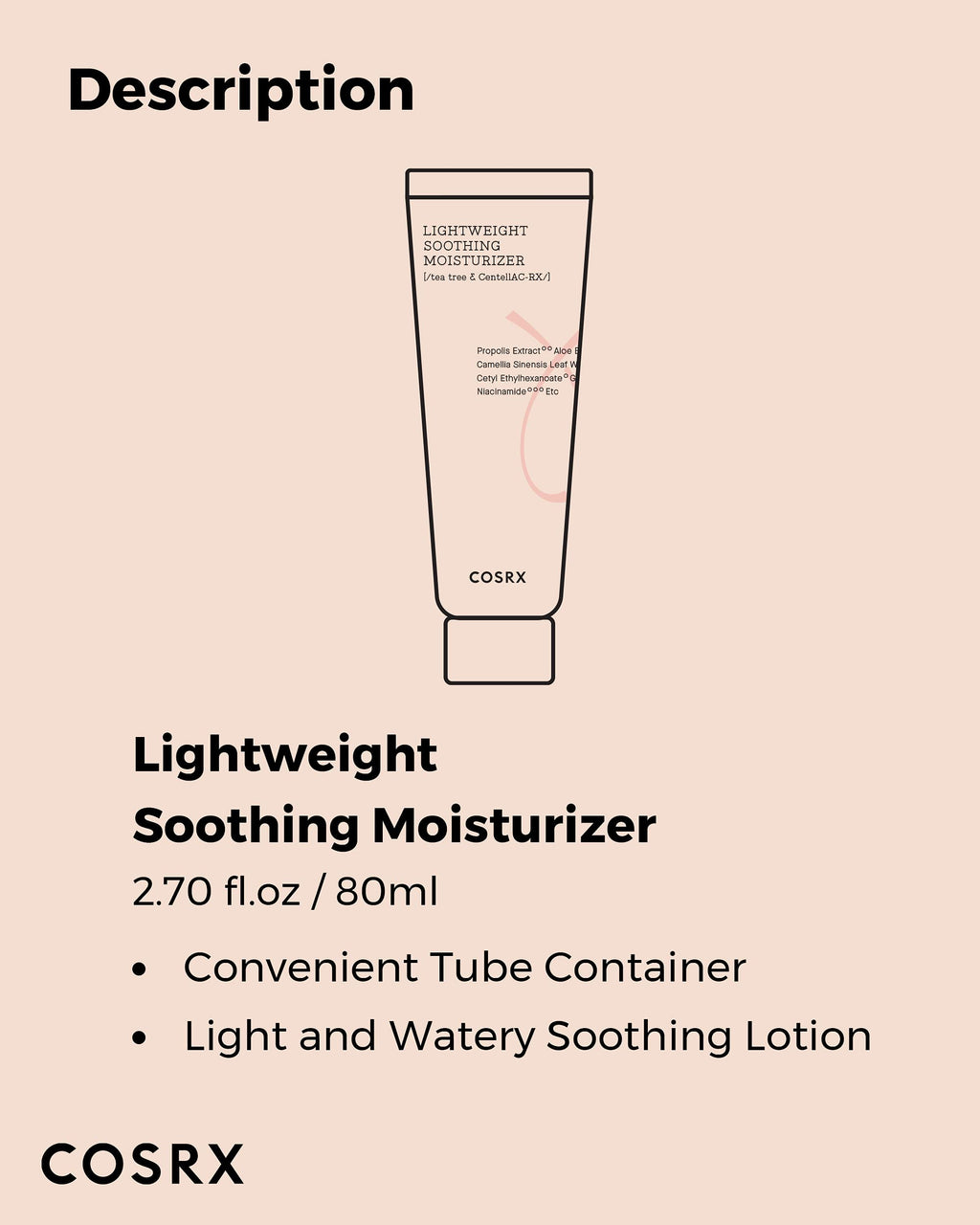 COSRX AC Collection Lightweight Soothing Moisturizer – 80ml, Aloe Vera 71.2%, Oil-Free