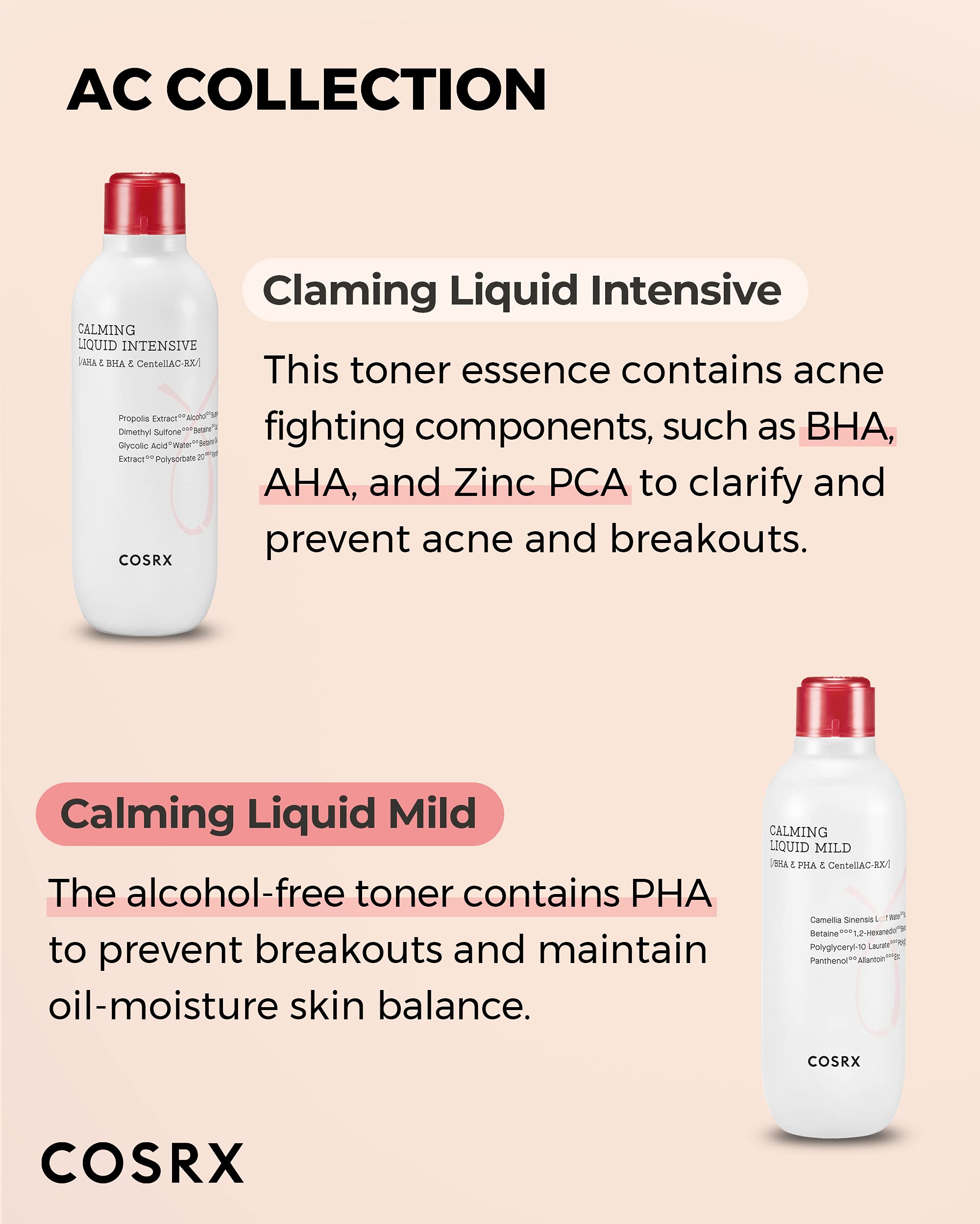 COSRX AC Collection Acne Calming Liquid Intensive Toner – 125ml (AHA + BHA)