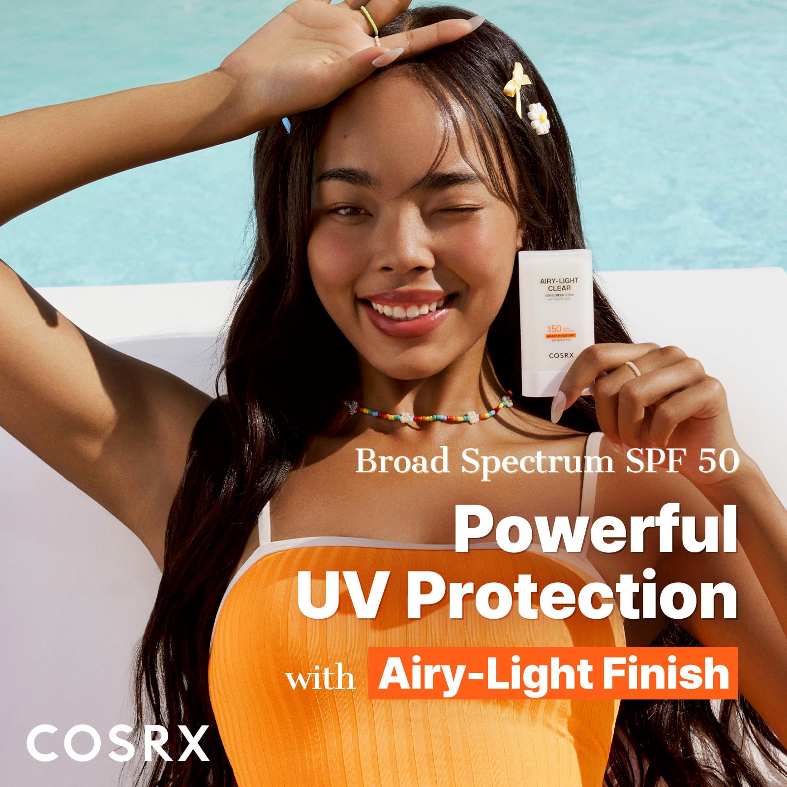 COSRX Airy-Light Clear Sunscreen Stick SPF 50 | Matte Finish, Vitamin E & C, 0.67 oz (19 g)