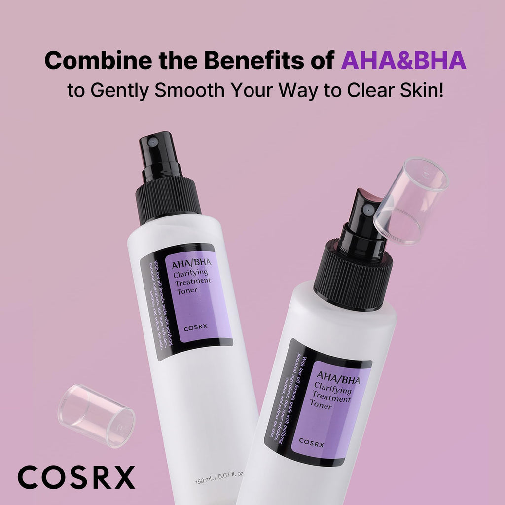 COSRX AHA/BHA Treatment Toner – Gentle Exfoliating Mist for Pores & Texture (5.07 fl oz / 150 ml)