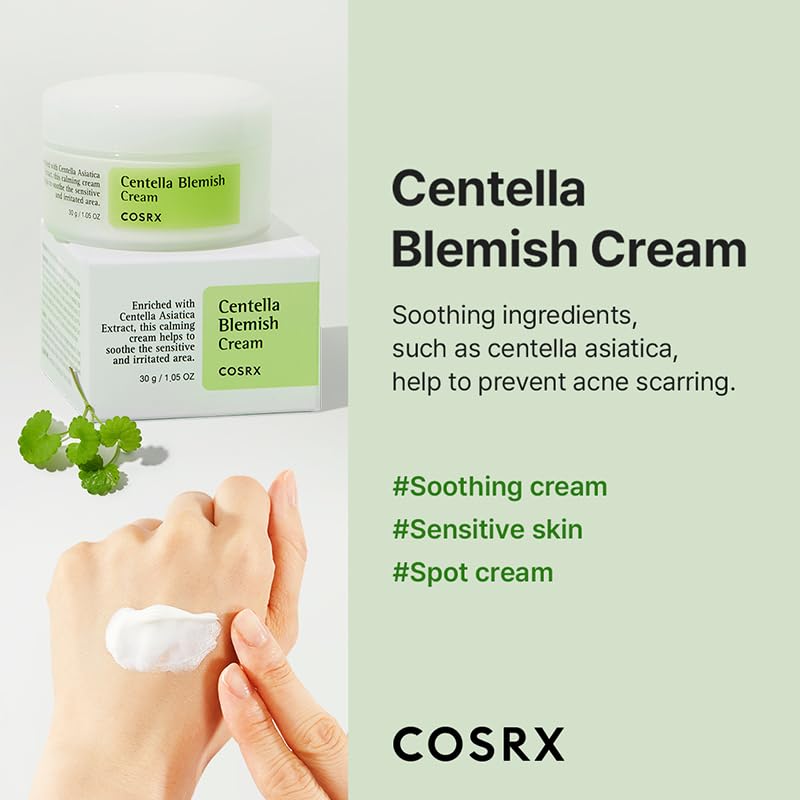 COSRX Centella Blemish Cream – 30g (1.05 fl oz) | Korean Skincare, Vegan, Cruelty-Free, Paraben-Free