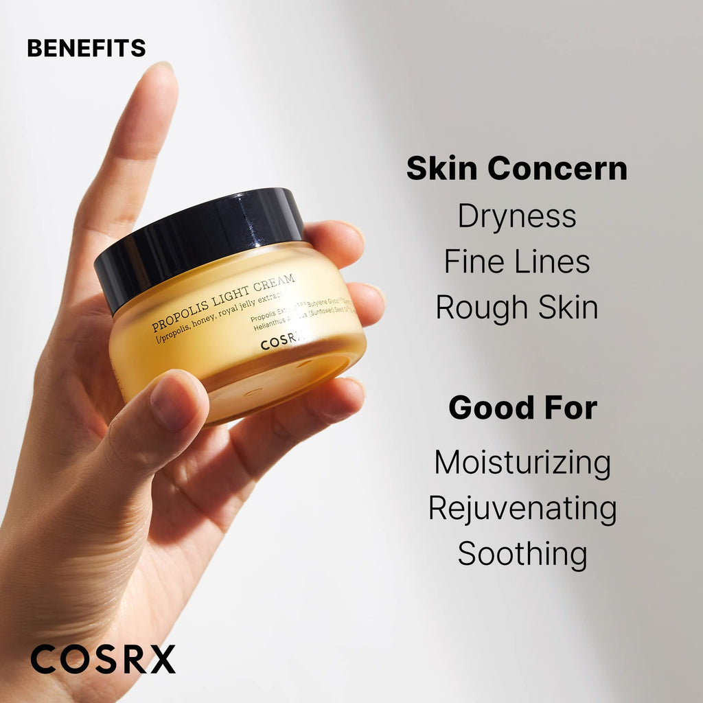 COSRX Full Fit Propolis Light Cream – 64.5% Propolis, Hydrating Day & Night Moisturizer