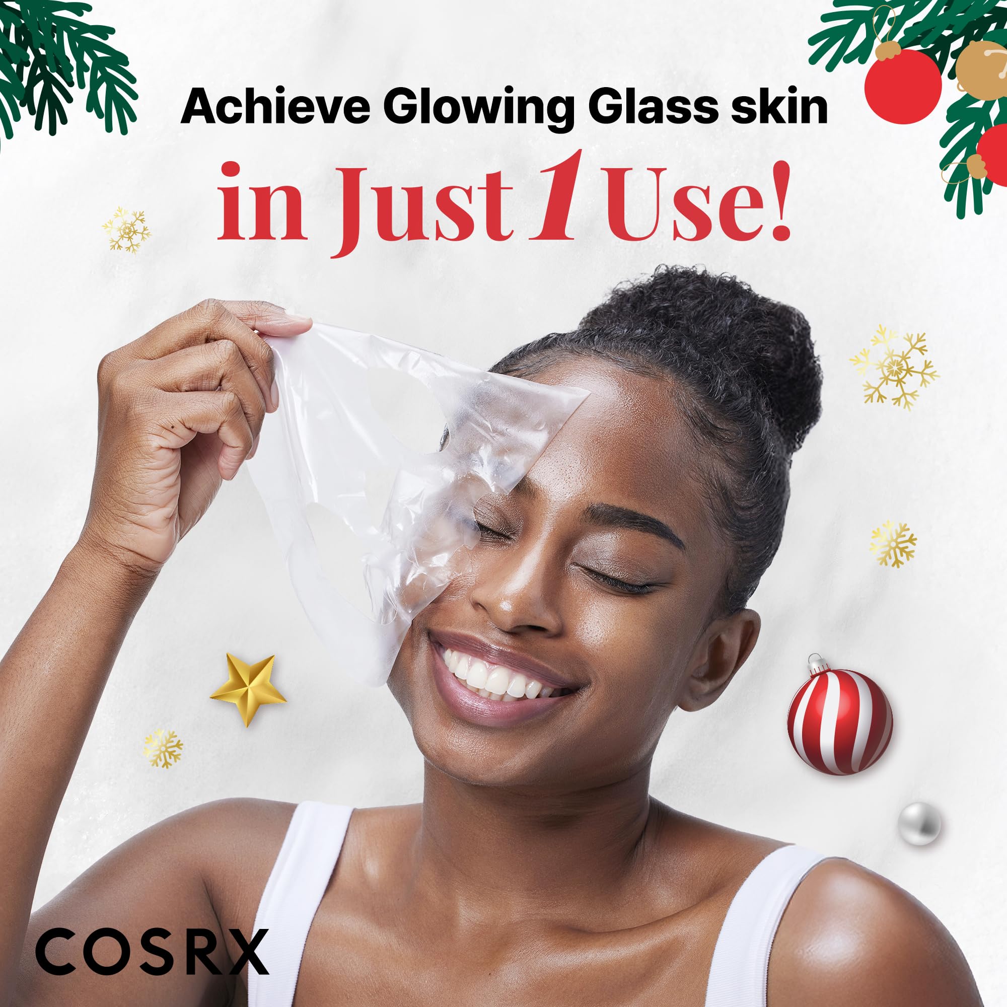 COSRX Glow-Boosting Face Mask Gift Set – Snail Mucin, 6 Peptides & Alpha-Arbutin