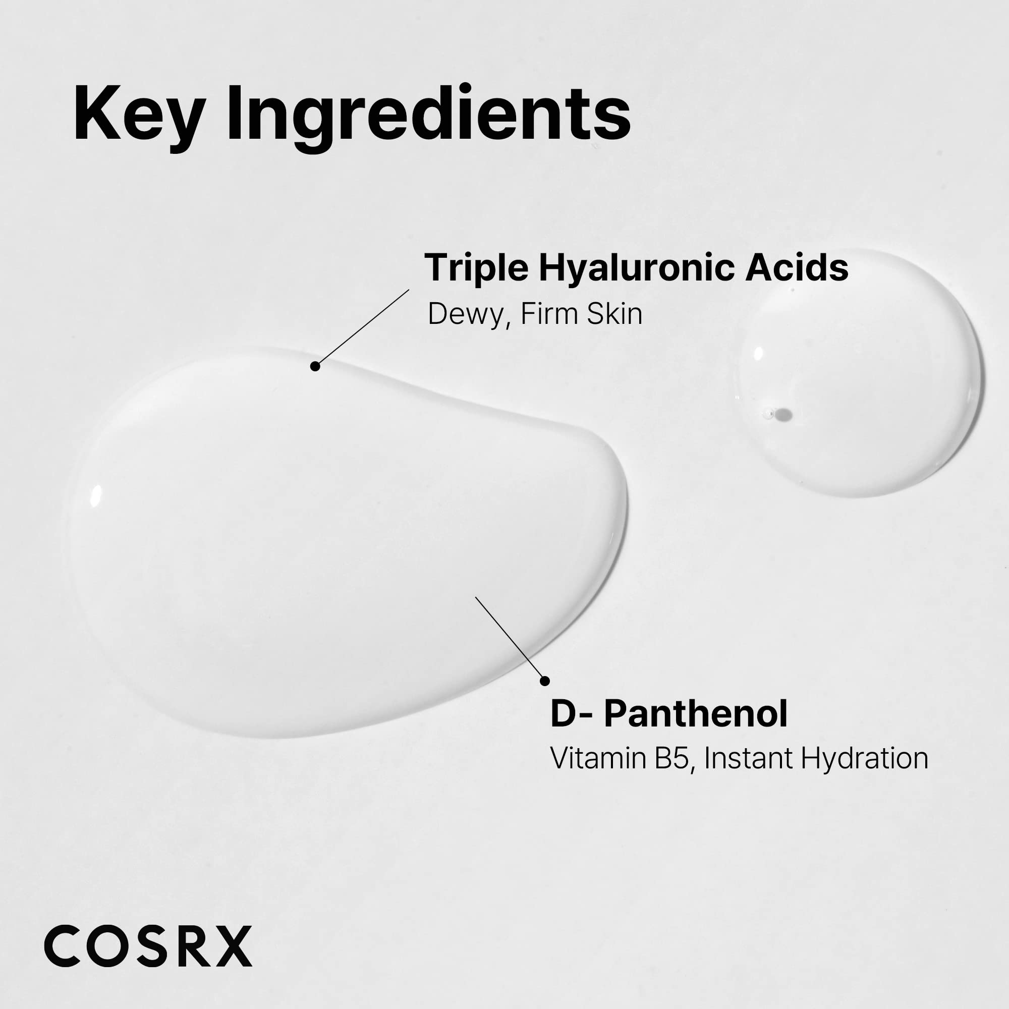 COSRX Hydrium Triple Hyaluronic Moisture Ampoule 40ml | Hyaluronic Acid Serum | Korean Skin Care, Animal Testing Free, Paraben Free