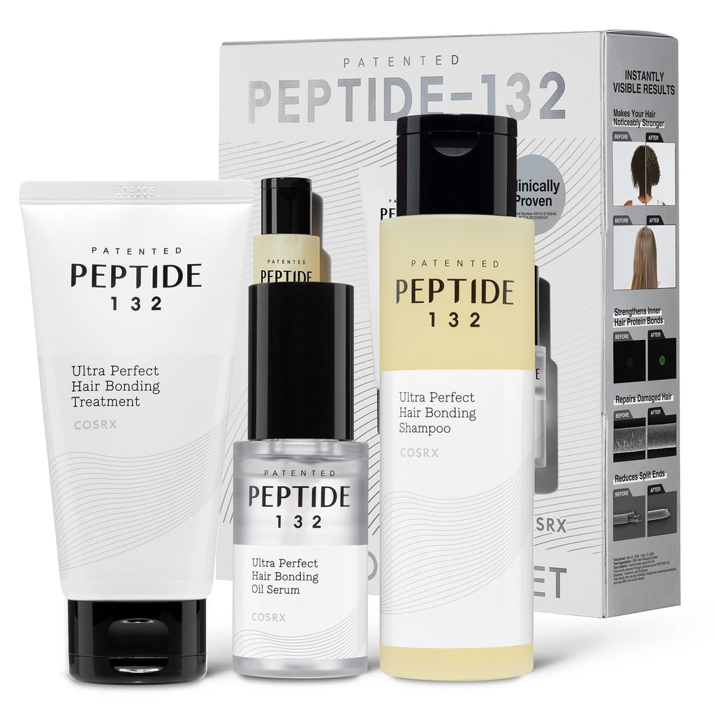 COSRX PEPTIDE-132 Hair Bonding Set – Shampoo, Treatment & Oil Serum