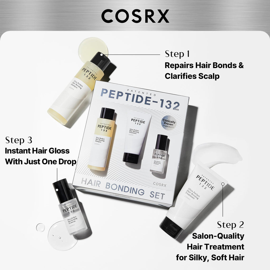 COSRX PEPTIDE-132 Hair Bonding Set – Shampoo, Treatment & Oil Serum