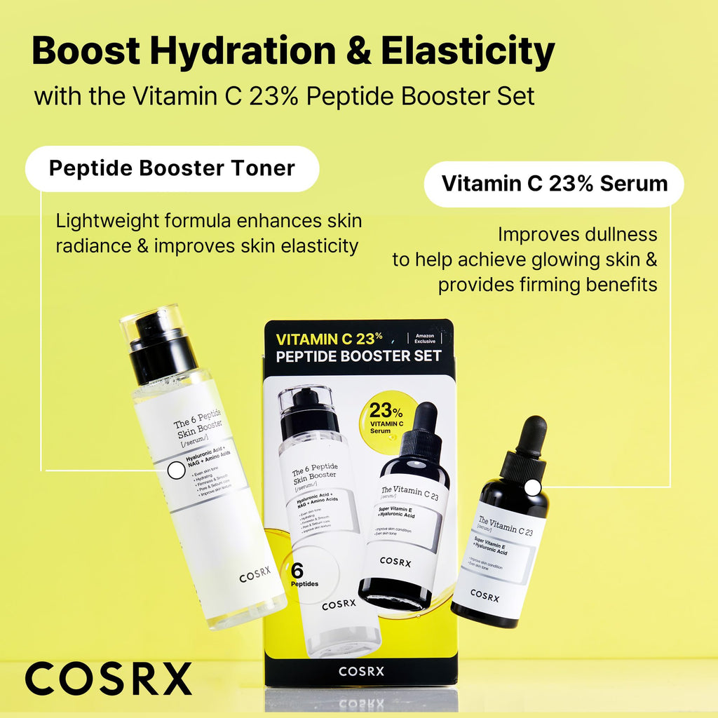 COSRX Vitamin C 23% Peptide Booster Set – Vitamin C Serum + Peptide Toner | Amazon Exclusive