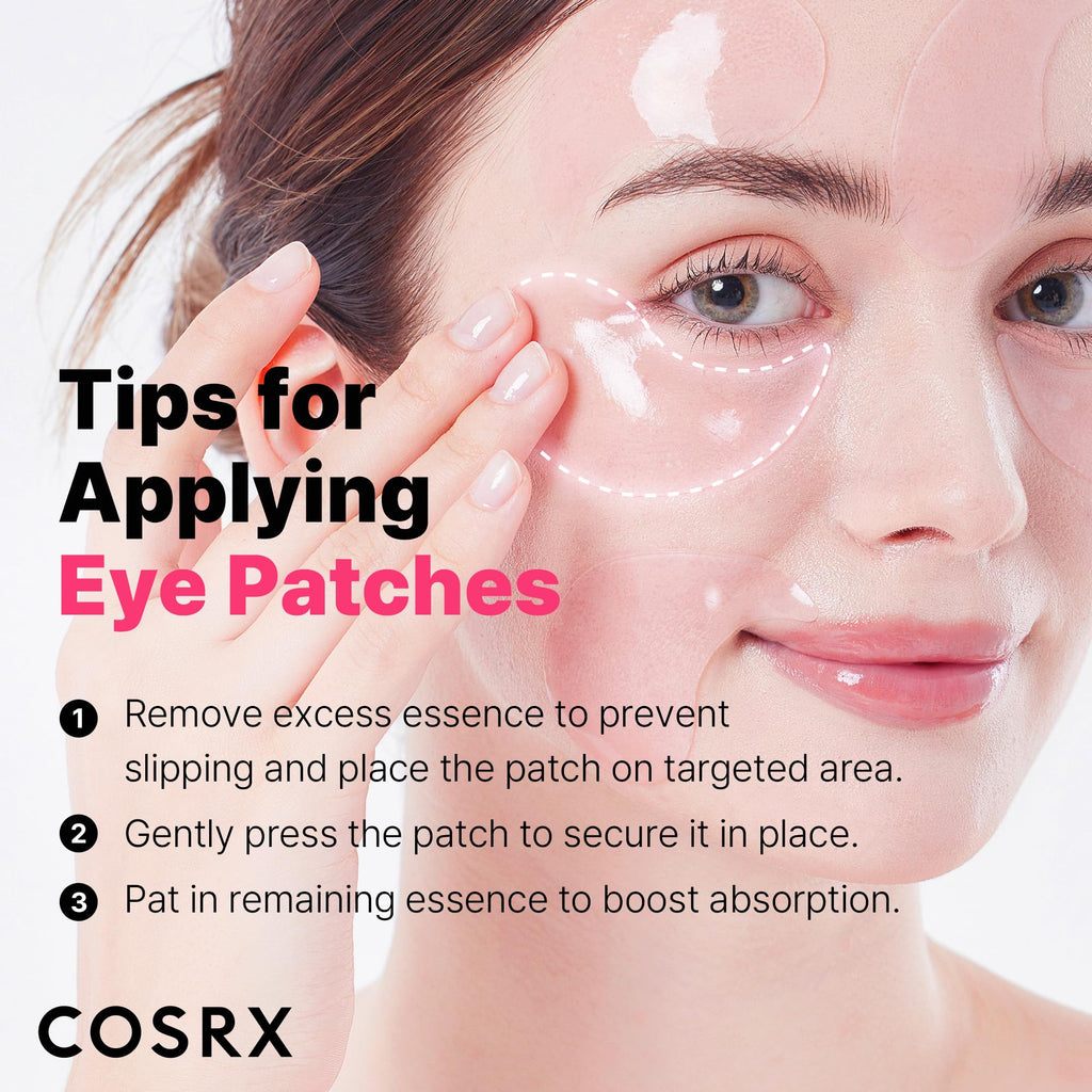 COSRX Pink Edition Eye Patches – Limited 60-Count Collagen Hydrogel Under-Eye Masks
