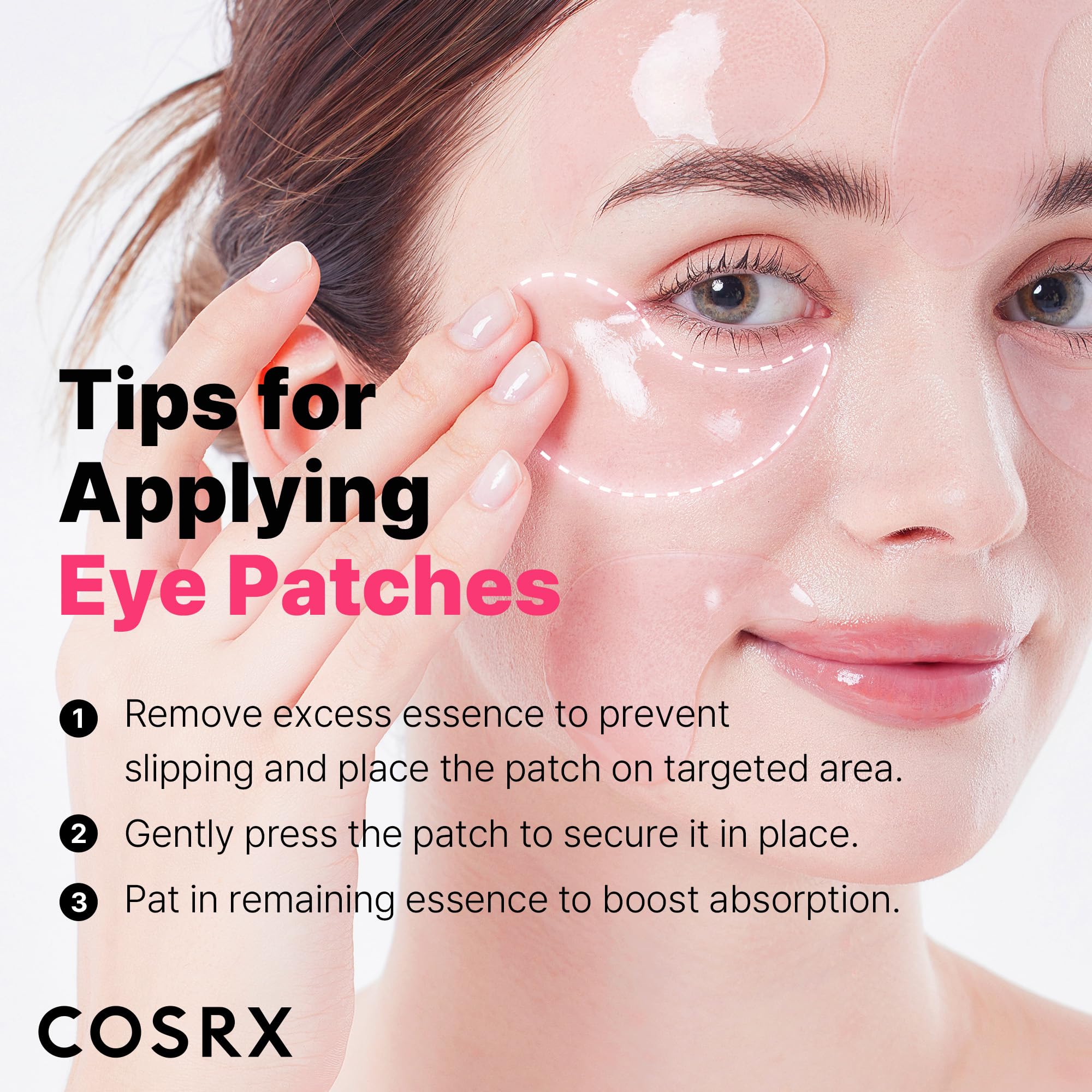 COSRX Pink Edition Eye Patches – Limited 60-Count Collagen Hydrogel Under-Eye Masks