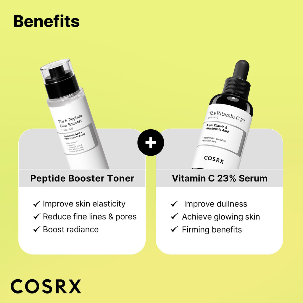 COSRX Vitamin C 23% Peptide Booster Set – Vitamin C Serum + Peptide Toner | Amazon Exclusive