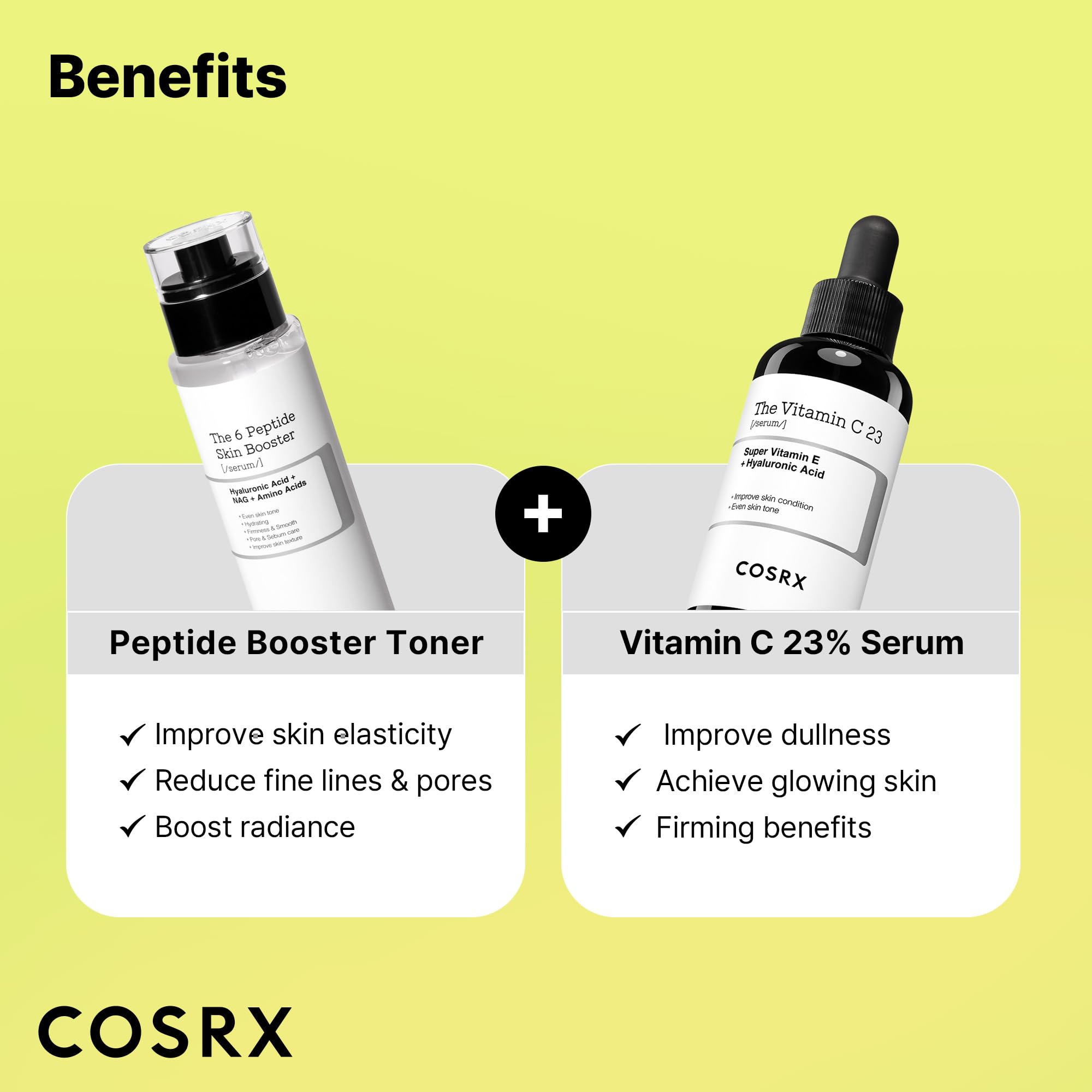 COSRX Vitamin C 23% Peptide Booster Set – Vitamin C Serum + Peptide Toner | Amazon Exclusive