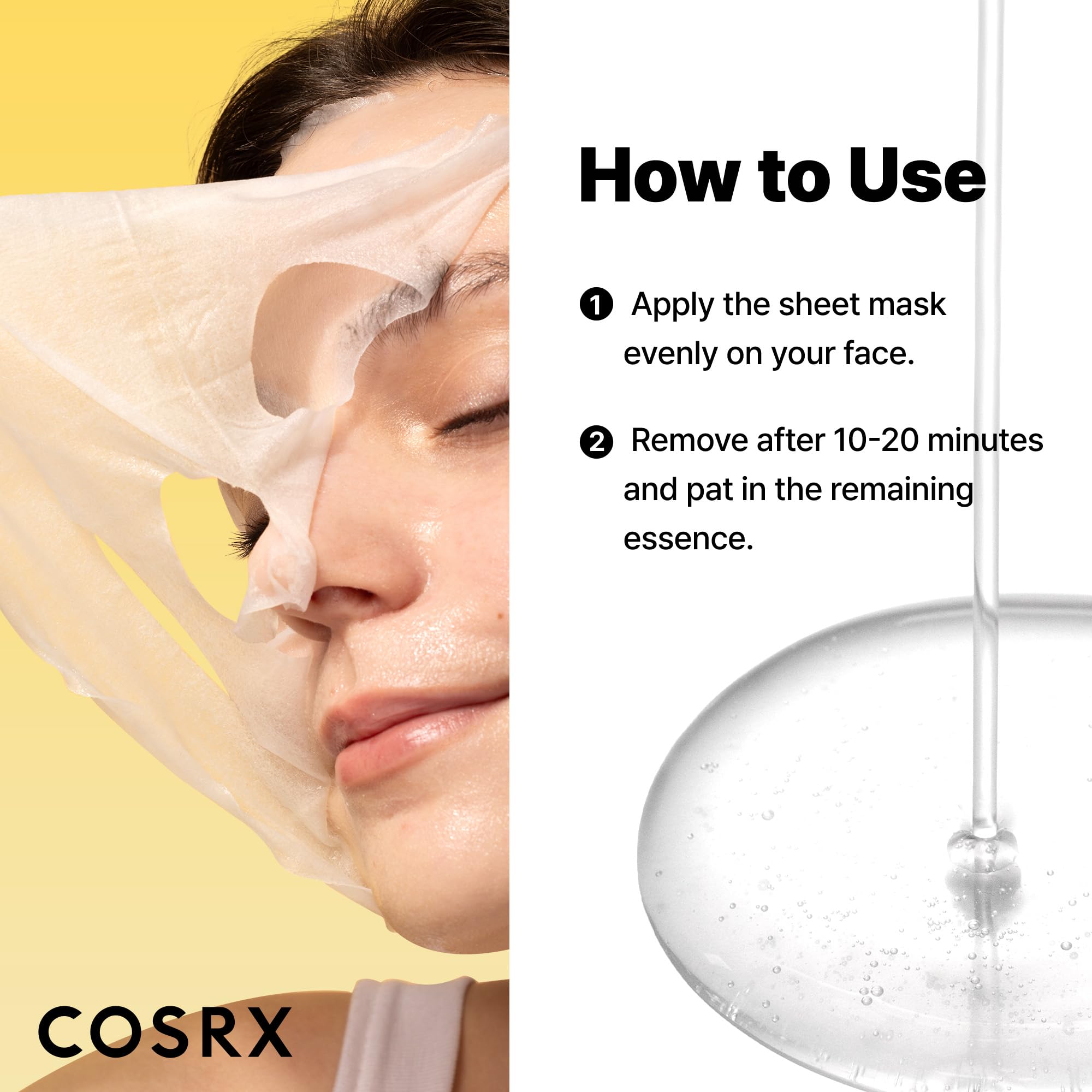 COSRX Snail Mucin Sheet Mask – Hydration for Dry & Sensitive Skin | Not Tested on Animals