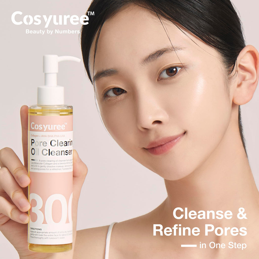 Cosyuree Collagen Pore Cleaning Oil Cleanser – AHA, BHA, PHA, LHA Deep Cleansing