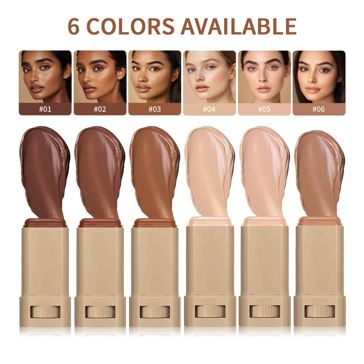 Covebalm Beauty Skin Tint & Foundation Stick — Buildable Coverage in 6 Shades (Vegan)