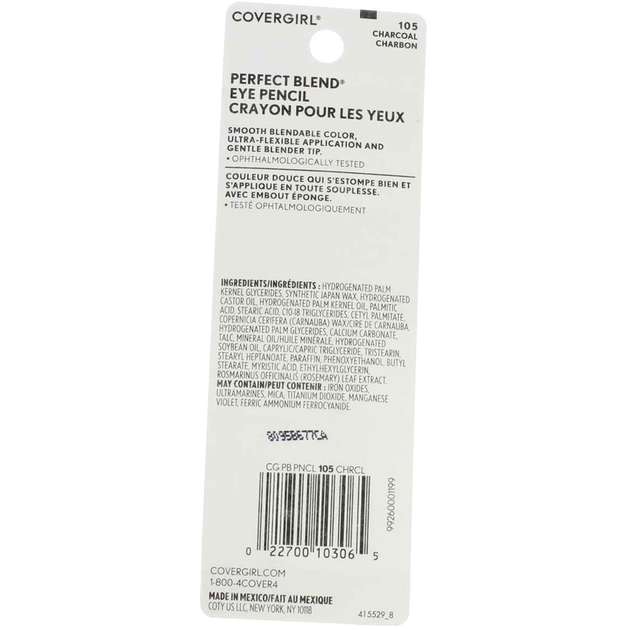 CoverGirl 10306 105chrcl Charcoal Perfect Blend Eyeliner Pencil