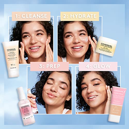 CoverGirl Clean Fresh Skincare Dry Skin Corrector Cream – 24HR Hydration, 100% Vegan, Pack of 2