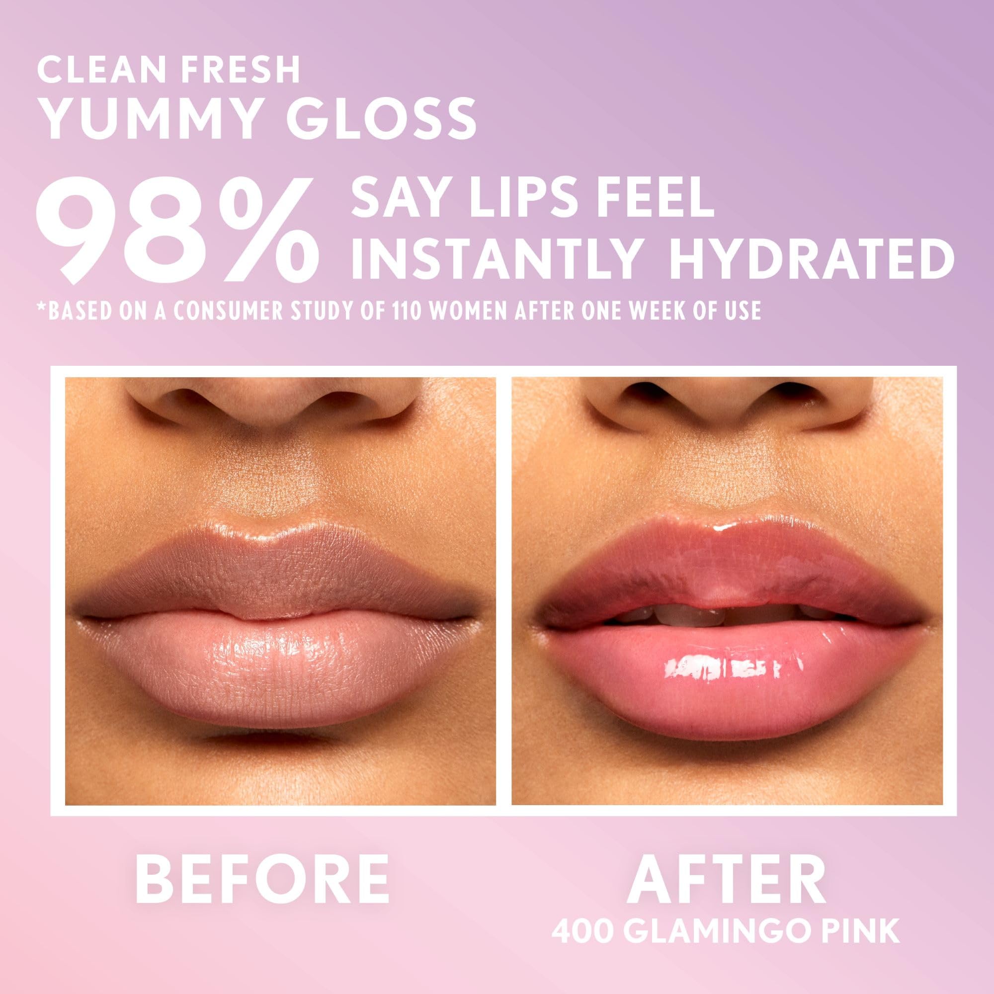 COVERGIRL Clean Fresh Yummy Gloss – Vegan Lip Gloss, Glamingo Pink