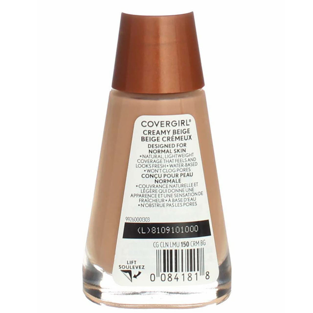 CoverGirl Clean Liquid Makeup Creamy Beige 150 – 1 oz (Pack of 4)