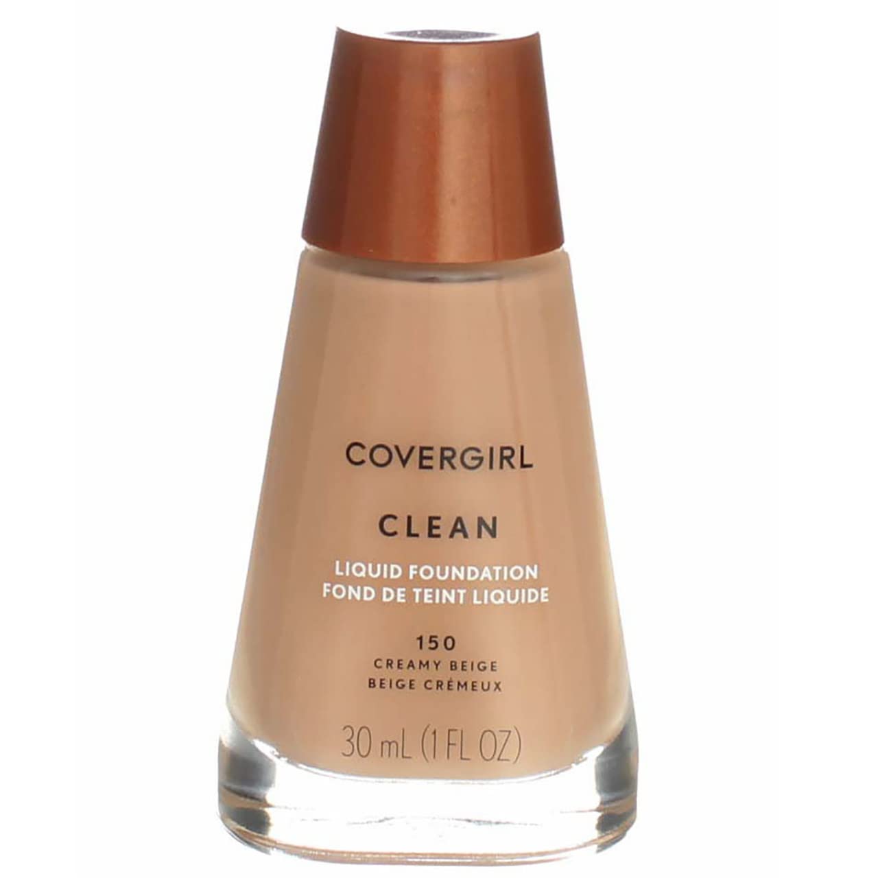 CoverGirl Clean Liquid Makeup Creamy Beige 150 – 1 oz (Pack of 4)