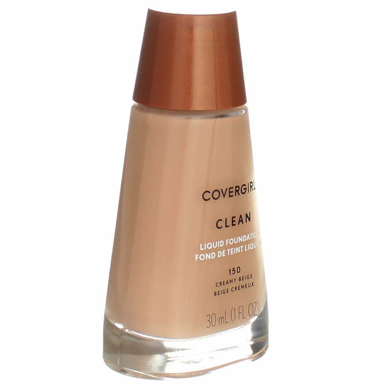 CoverGirl Clean Liquid Makeup Creamy Beige 150 – 1 oz (Pack of 4)
