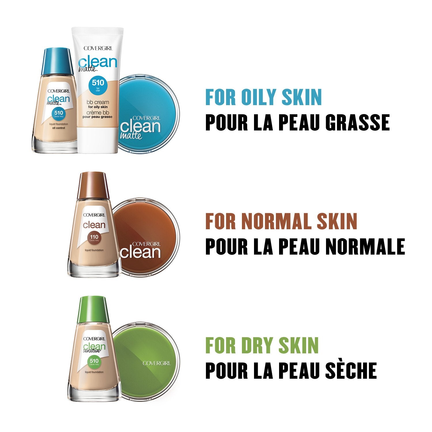COVERGIRL Clean Matte Liquid Foundation 530 Classic Beige – Oil-Control, 2-Pack, 1 oz