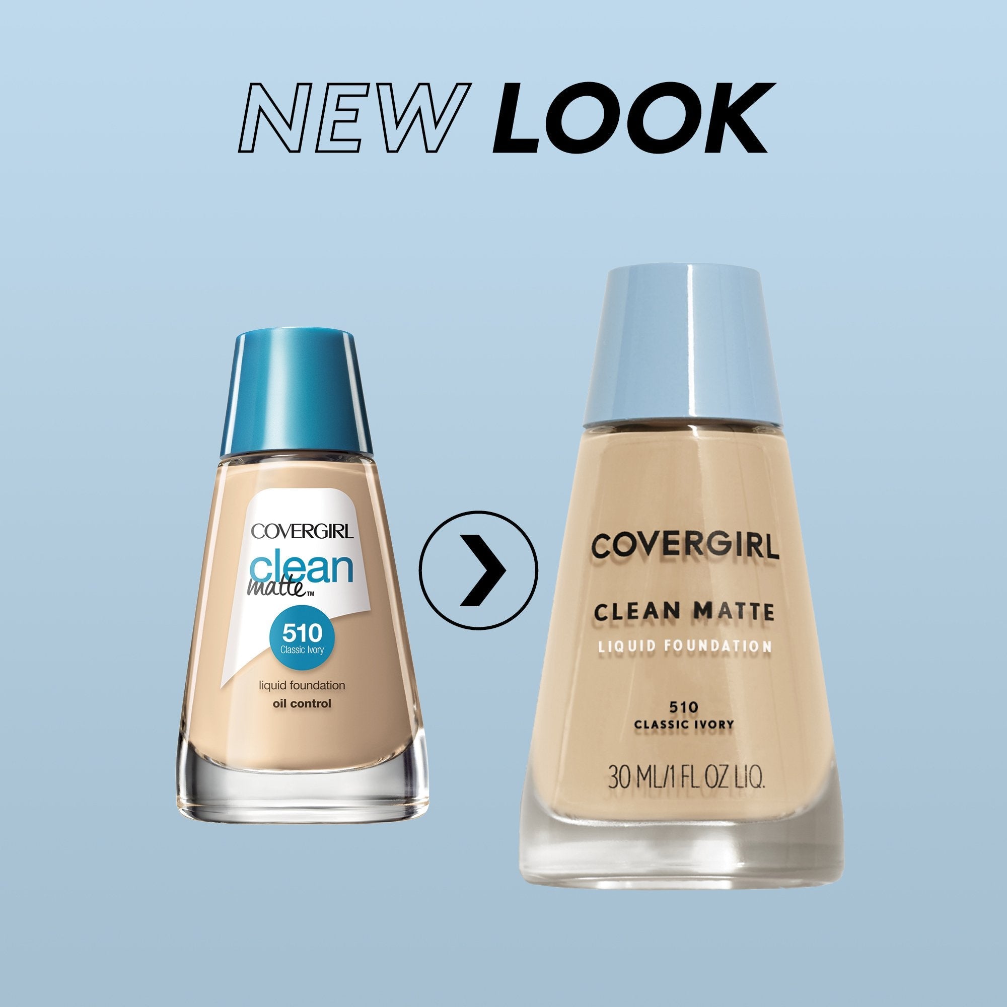 COVERGIRL Clean Matte Liquid Foundation 530 Classic Beige – Oil-Control, 2-Pack, 1 oz