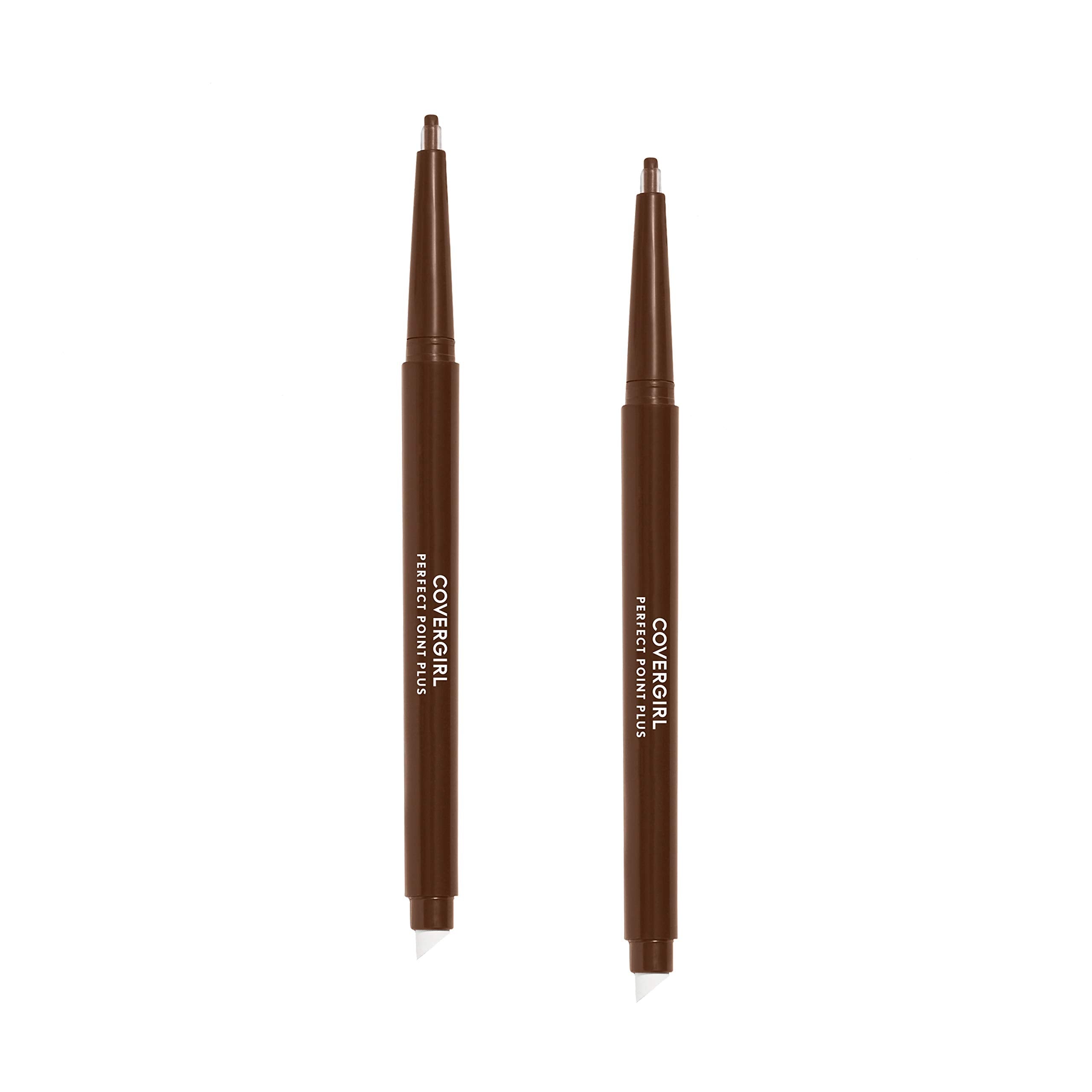 COVERGIRL Perfect Point Plus Eyeliner Pencil Espresso – Dual Pack, Self-Sharpening, Long-Lasting Definition