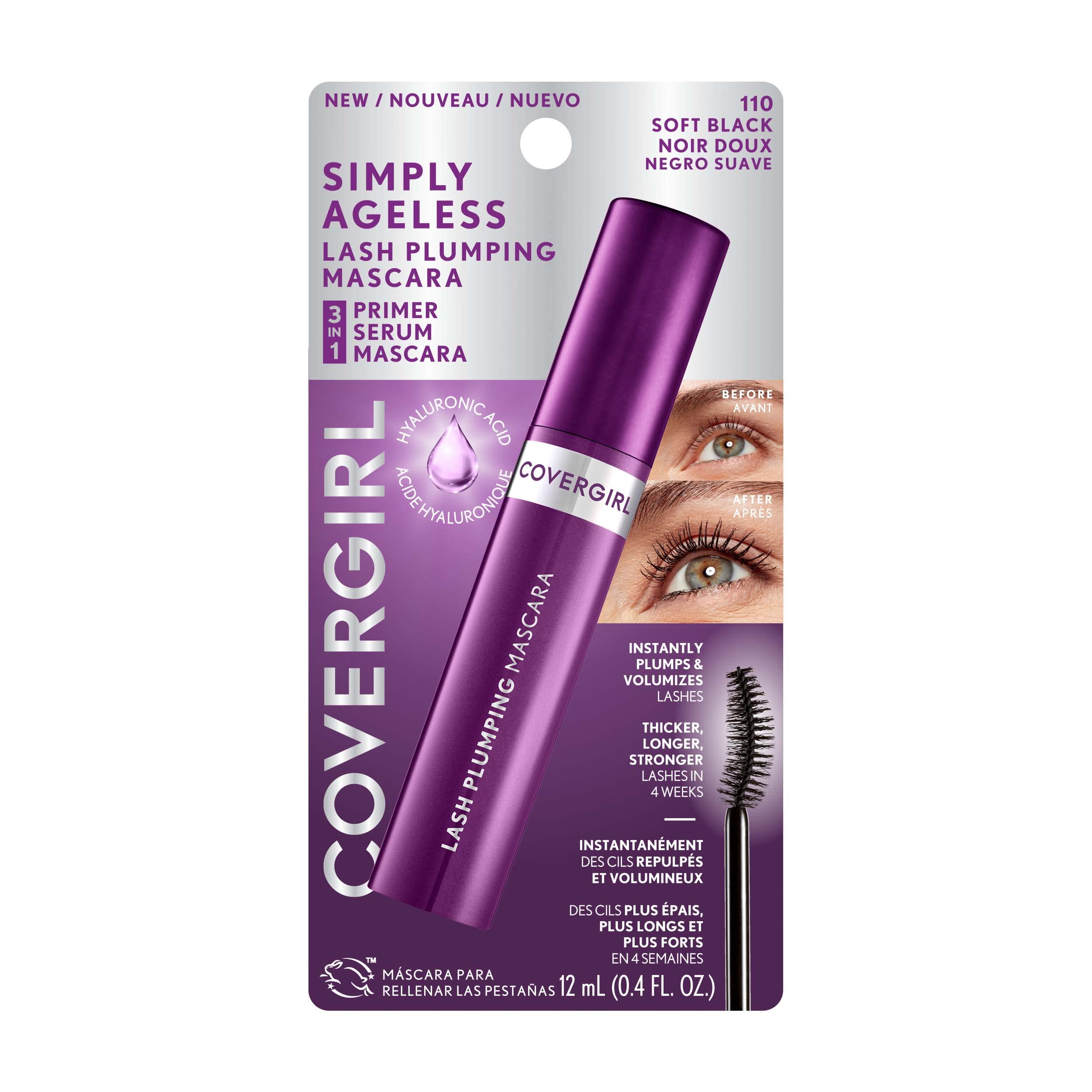 CoverGirl Simply Ageless Lash Plumping Mascara – Soft Black