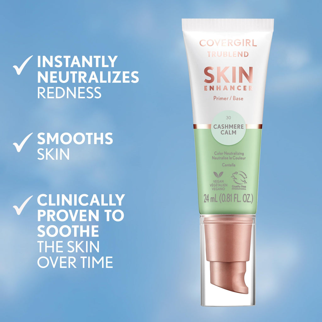 CoverGirl TruBlend Skin Enhancer Cashmere Calm Primer – Hydrating, Blurring, 0.81oz