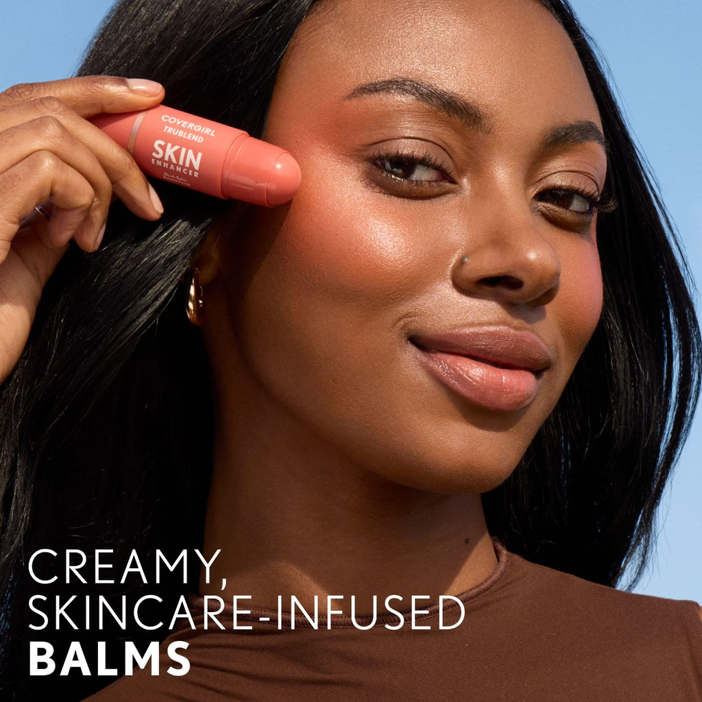CoverGirl Trublend Skin Enhancer Highlighter Balm Stick Moonlight – Vegan, Easy Glide, 0.21oz