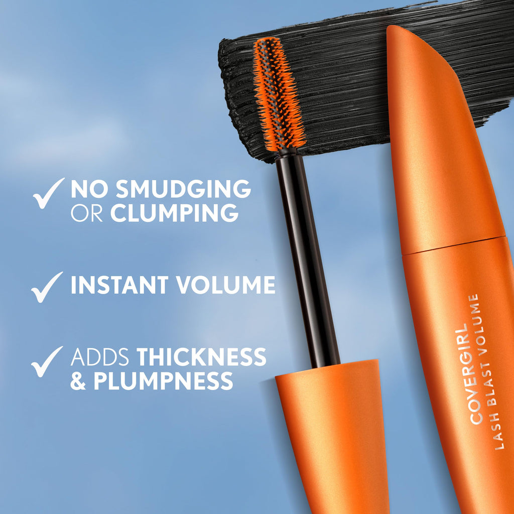 CoverGirl Lash Blast Volume Waterproof Mascara & Perfect Point Plus Eyeliner Pencil Twin Pack – Very Black Onyx