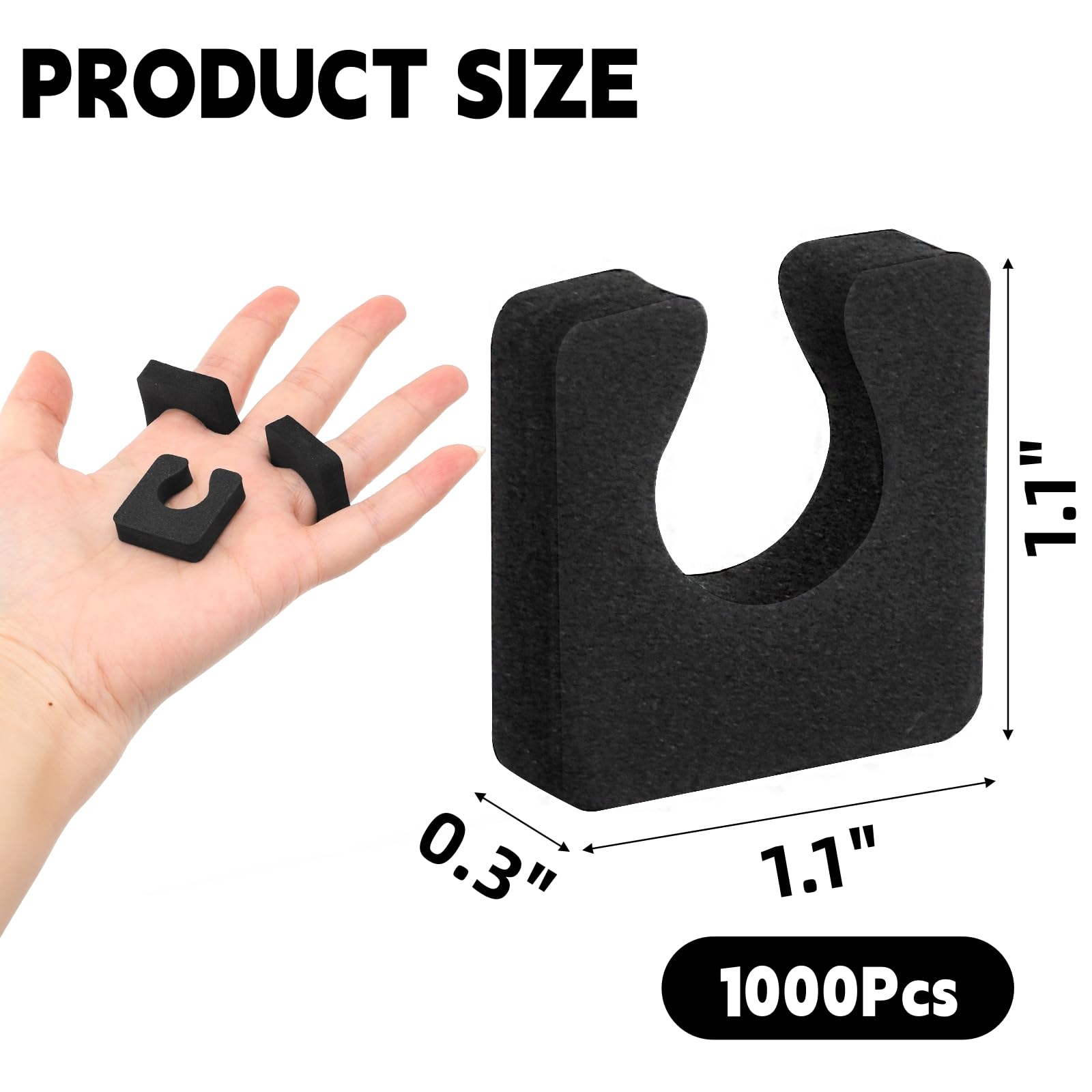 Covzoe 1000-Piece Soft EVA Toe Spacers for Pedicure - Bulk Toe Dividers