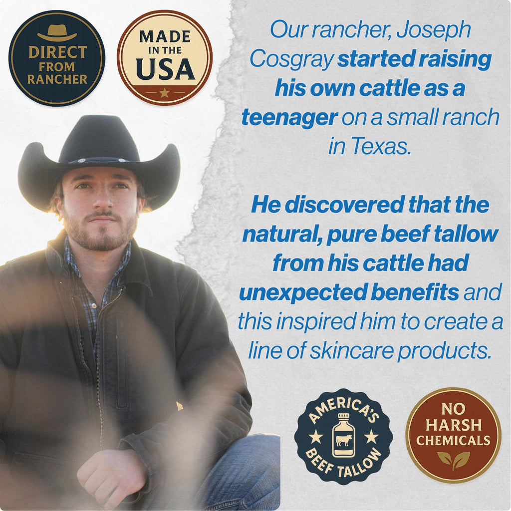 COW GUYS Original Tallow Balm for Face | Grass-Fed Beef Tallow Skincare