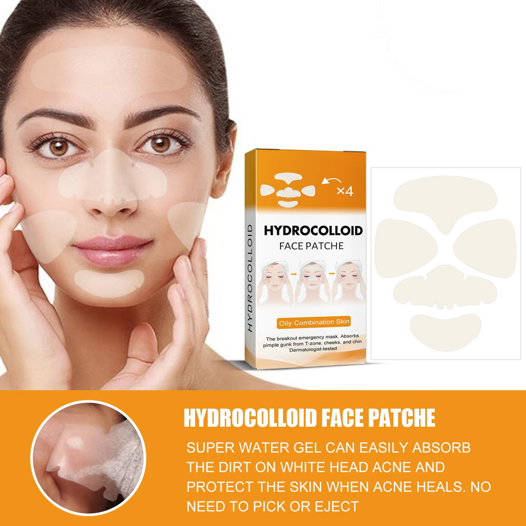 Coweroay 20PCS Hydrocolloid Acne Patches – Full-Face Spot Coverage