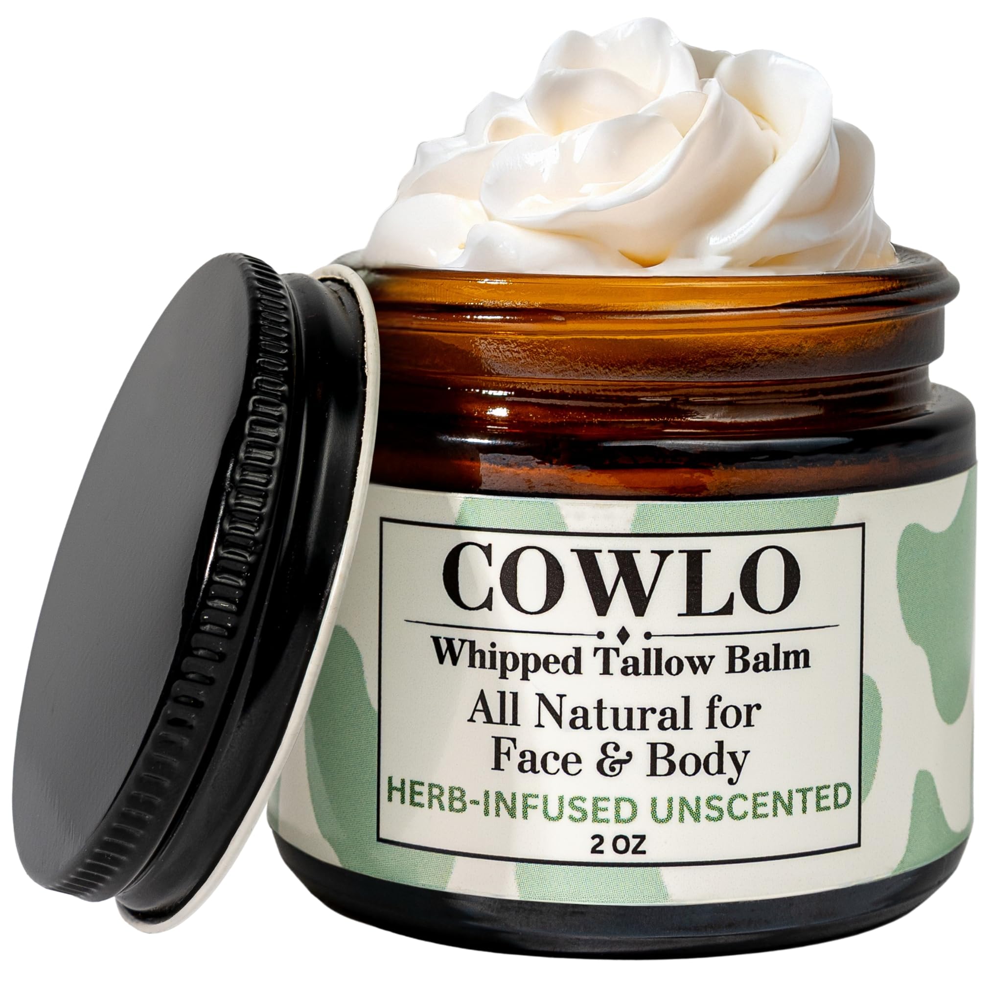 Cowlo Whipped Tallow Balm & Body Butter – Grass-Fed, Calendula & Frankincense, 2 oz