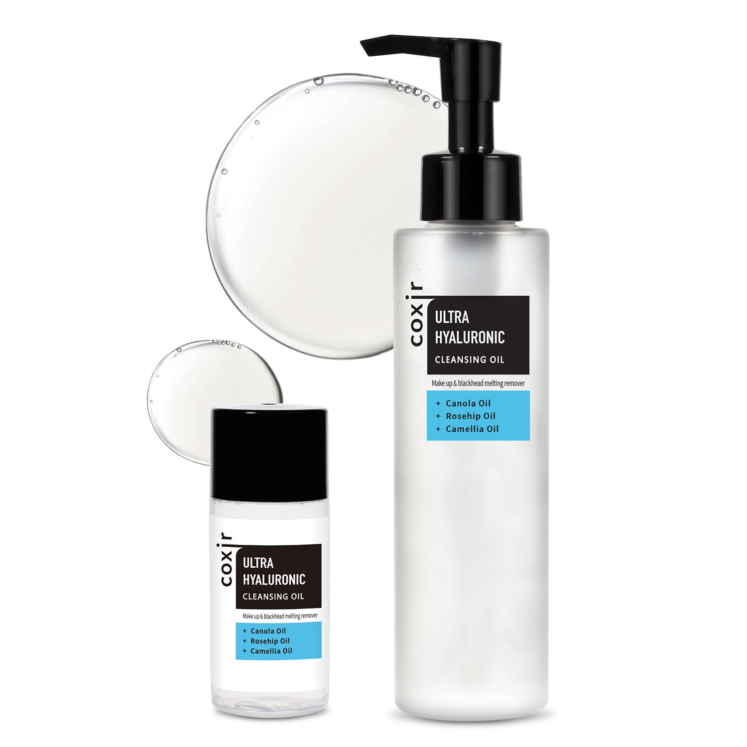 Coxir Ultra Hyaluronic Acid Cleansing Oil – Hydrating Makeup Remover, Korean Skincare
