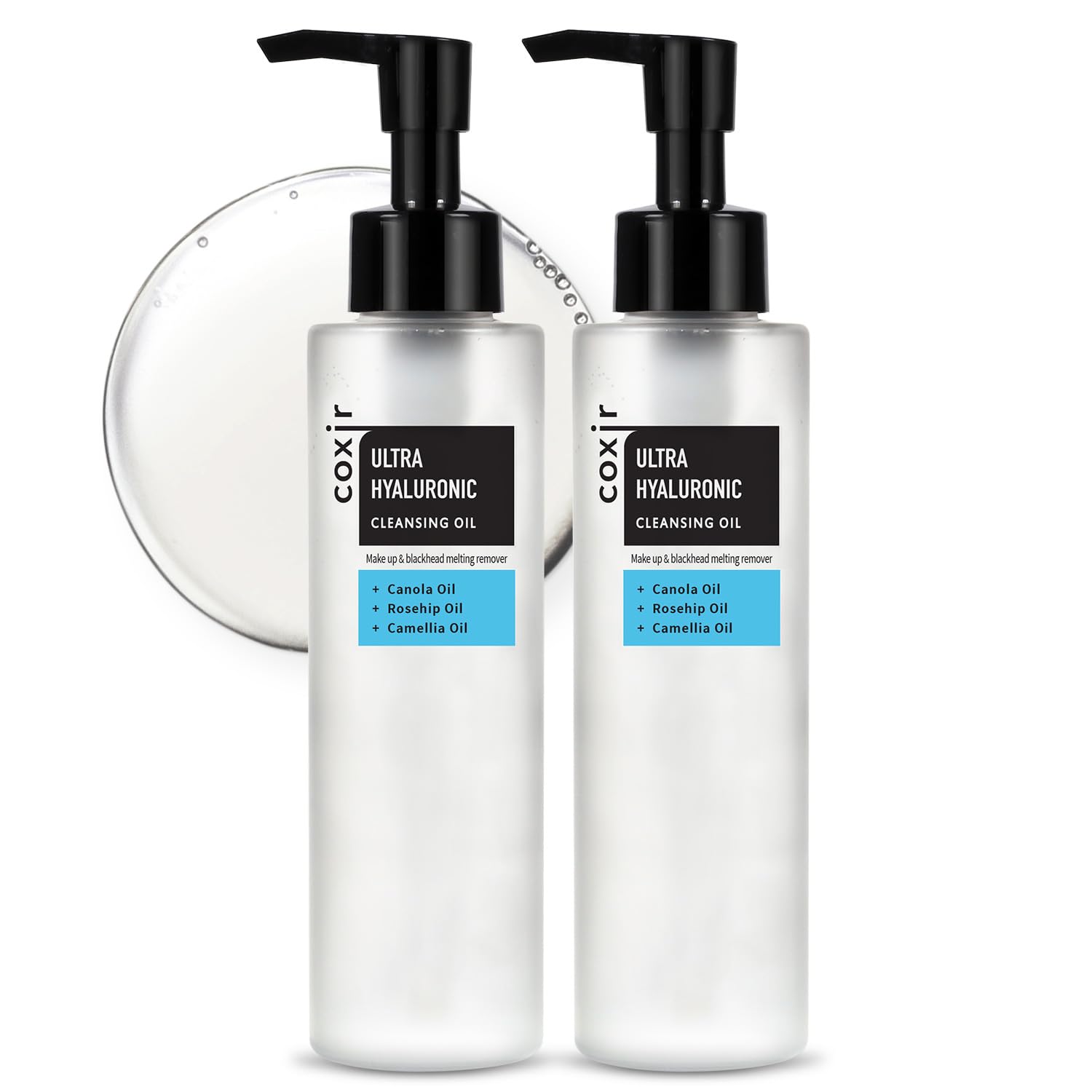 coxir Ultra Hyaluronic Cleansing Oil – Hydrating Korean Facial Cleanser (Pack of 2)