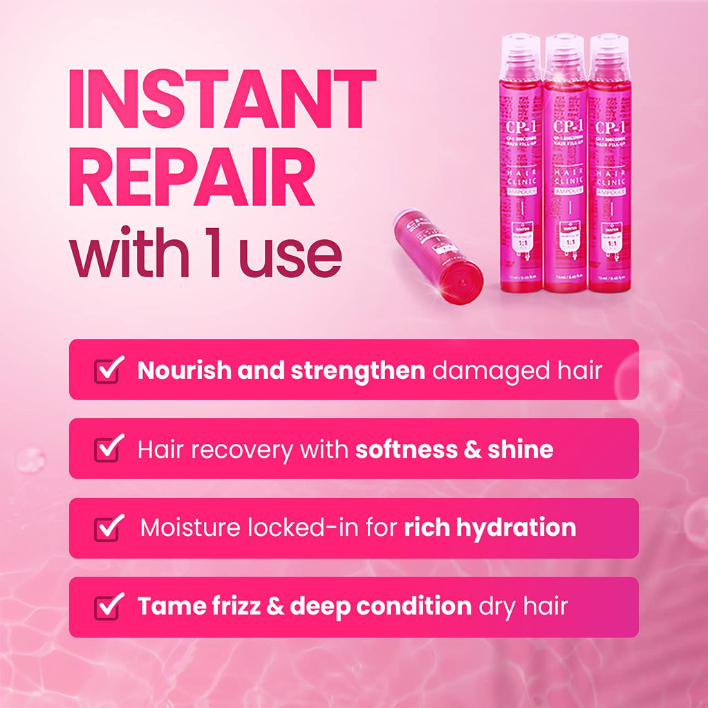 CP-1 3 Seconds Keratin Hair Treatment Set – 20×13ml, Rinse-Off Deep Conditioner & Protein Mask