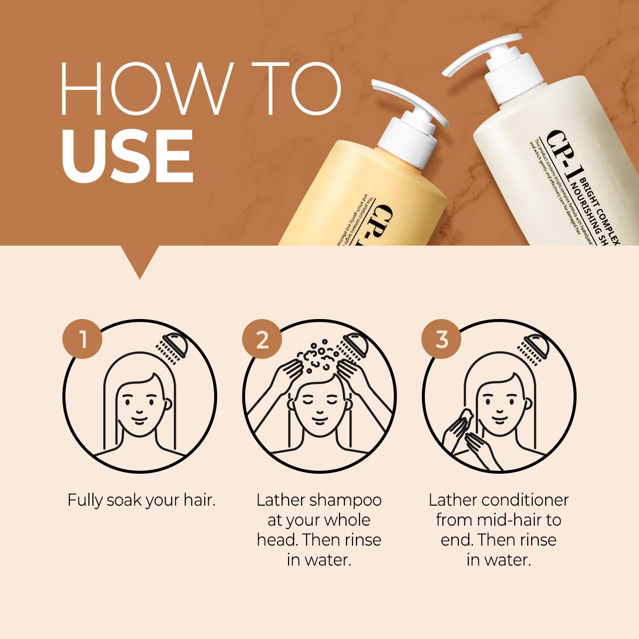 CP-1 Nourishing Shampoo + Conditioner 500ml Set – Keratin & Protein for Dry Hair | Korean Beauty